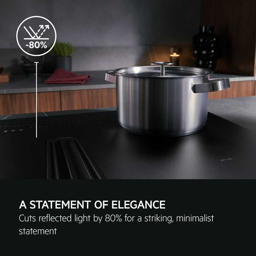 AEG Venting induction hob SaphirMatt® TCH74B01FZ (13) 71cm 4 Zone Induction Hob with Venting Extraction in Matt Black - A+ Rated - (Tatty Box) - HW182713 - MANAGERS SPECIAL NOW £1327.20