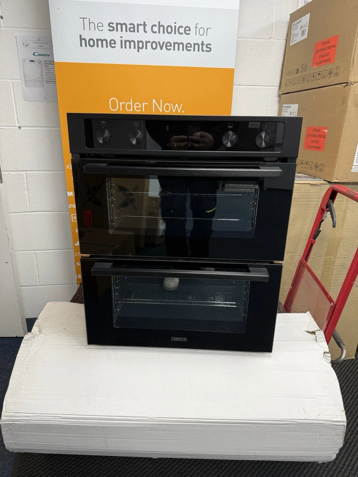 Zanussi ZPCNA7KN (68) Built Under Electric Double Oven with Air Fry Feature in Black - A/A Rated - (Ex Display) - HW181968