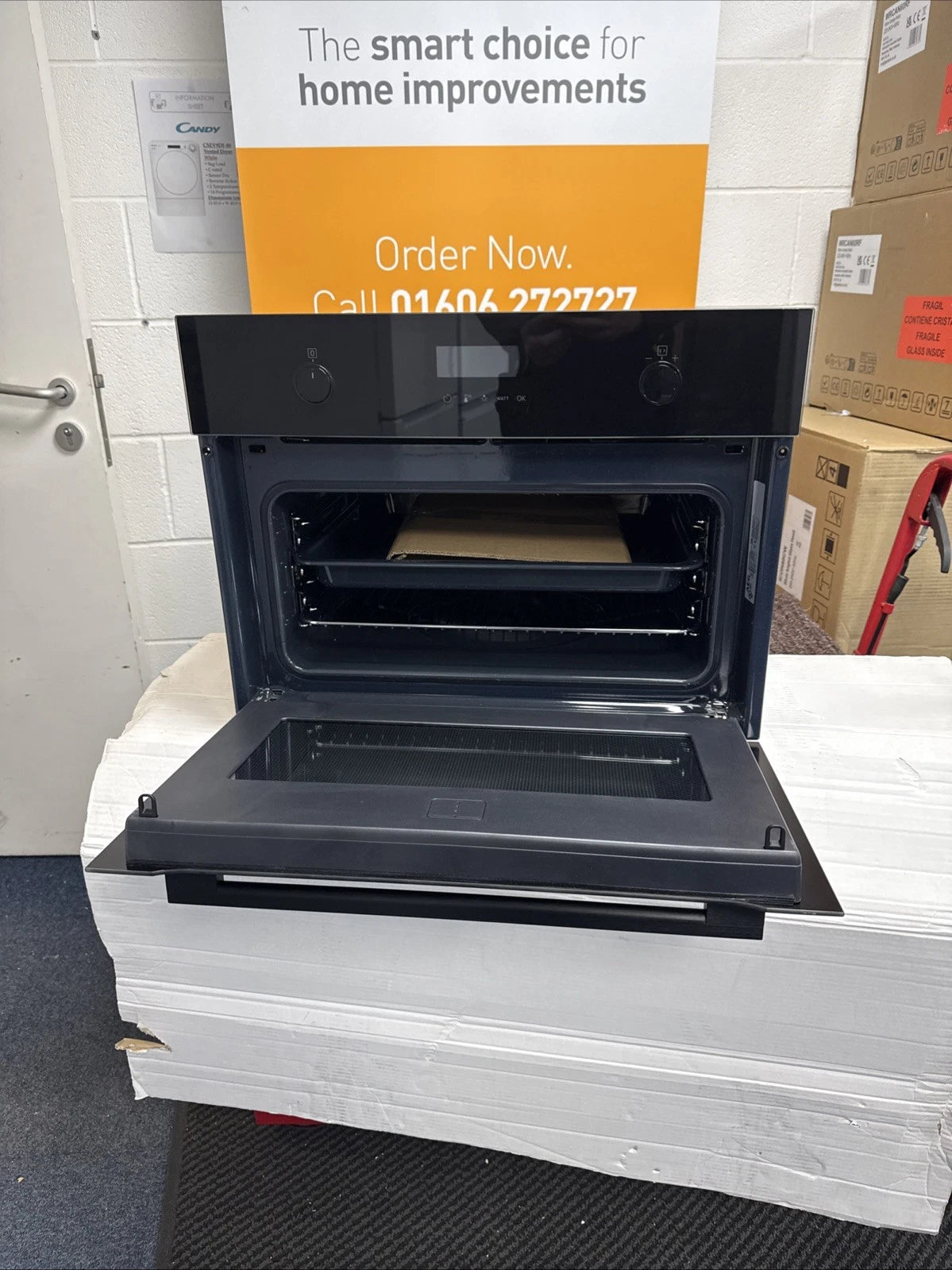 AEG KMK565060B (91) 8000 Series Combination Built In Microwave Oven in Black - HW181891