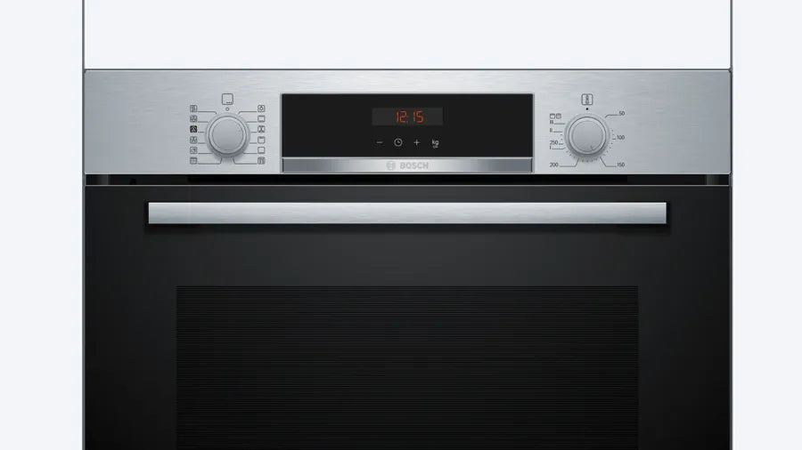 Bosch Series 4 HQA574BS3B (94) Electric Single Oven with Pyrolytic Self Cleaning in Stainless Steel - (Ex display) - HW182523