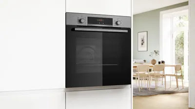 Bosch Series 4 HQA574BS3B (94) Electric Single Oven with Pyrolytic Self Cleaning in Stainless Steel - (Ex display) - HW182523