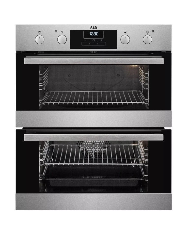 AEG 6000 Series DUB331110M (87) Built Under Electric Double Oven in Stainless Steel - A Rated - HW182499