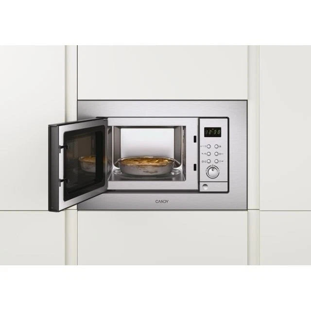 Candy MICG201BUK 20Litre Built in Microwave Oven with Grill in Stainless Steel W595mm H382mm D343.5mm