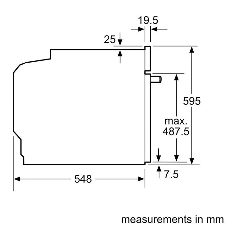 Bosch Series 4 HQA534BS3B Built In Electric Single Oven with added Steam Function in Stainless Steel - A+ Rated - HW181859