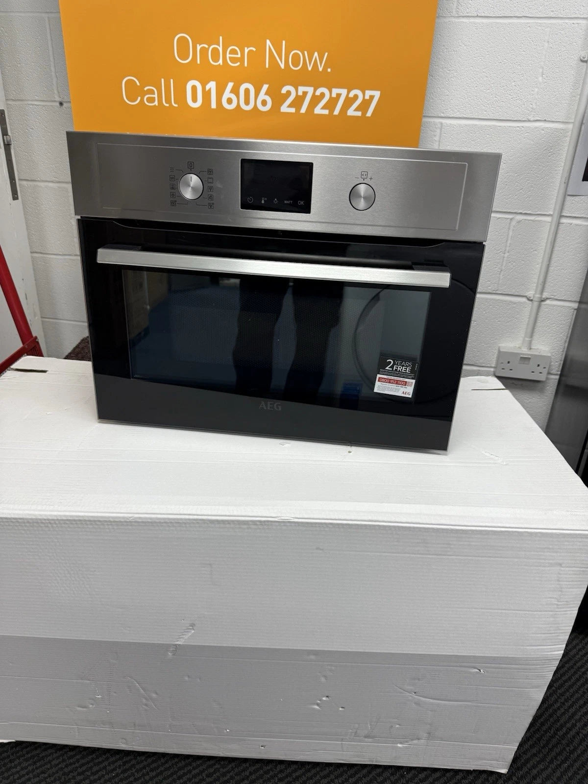 AEG KMX365060M Built-In Combination Microwave Oven in Stainless Steel - (Ex Display) - HW181818