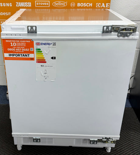 Beko BLS4682 (75) Integrated Undercounter 82cm Larder Fridge with Fixed Door Hinge - E Rated - (Tatty Box) - HW182475