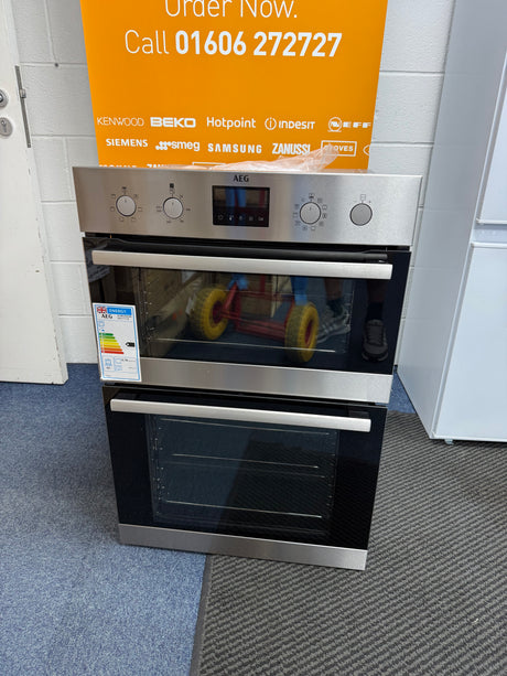 AEG 6000 Series DCB535060M (28) Double Built In Oven in Stainless Steel - A/A Rated - (Ex Display) - HW182728