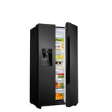 Teknix Side by Side American style Fridge Freezer in Black Stainless THSBS1791INBIX