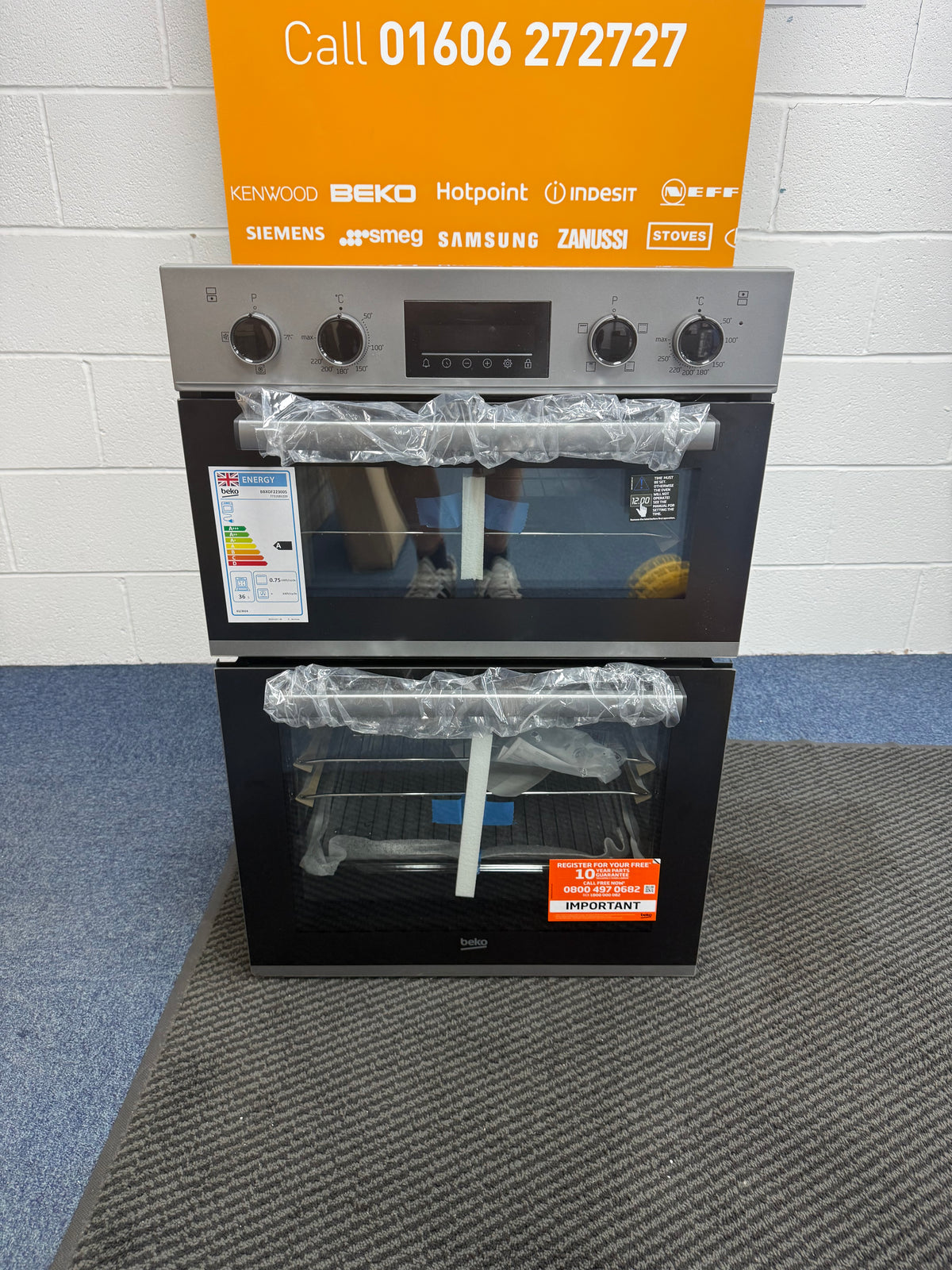 Beko RecycledNet® BBXDF22300S (86) Built In Double Oven in Silver - A/A Rated -( Ex display - HW182686