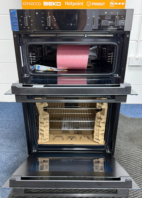 Neff N50 U1ACE2AG3B (35) Built-in Electric Double Oven in Graphite - A/B Rated - (Ex Display Blemished) - HW182535