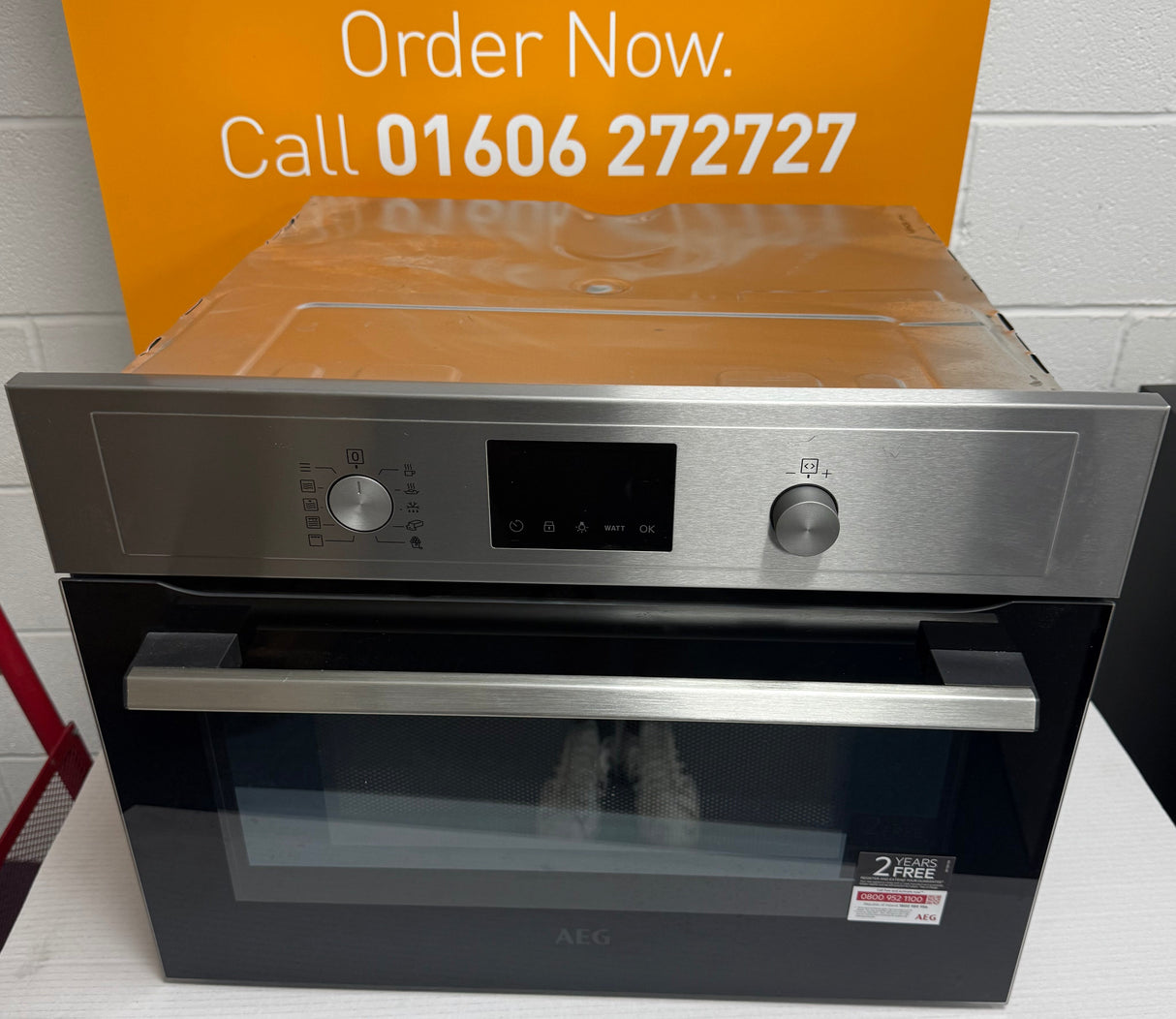 AEG 3000 KMX525060M (89) Built-In Microwave with Grill in Stainless Steel - (Ex Display) - HW182489