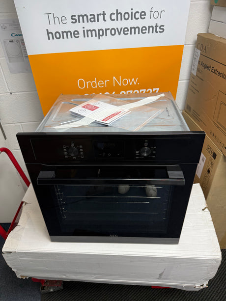 AEG BEX335011B (60) Surround Cook Built-In Electric Single Oven in Black -  A Rated - (Ex Display) - HW182260
