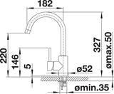 Blanco 526965 Mida Silgranit Look High Pressure Fixed Spout Mixer Tap in Volcano Grey - HW182001