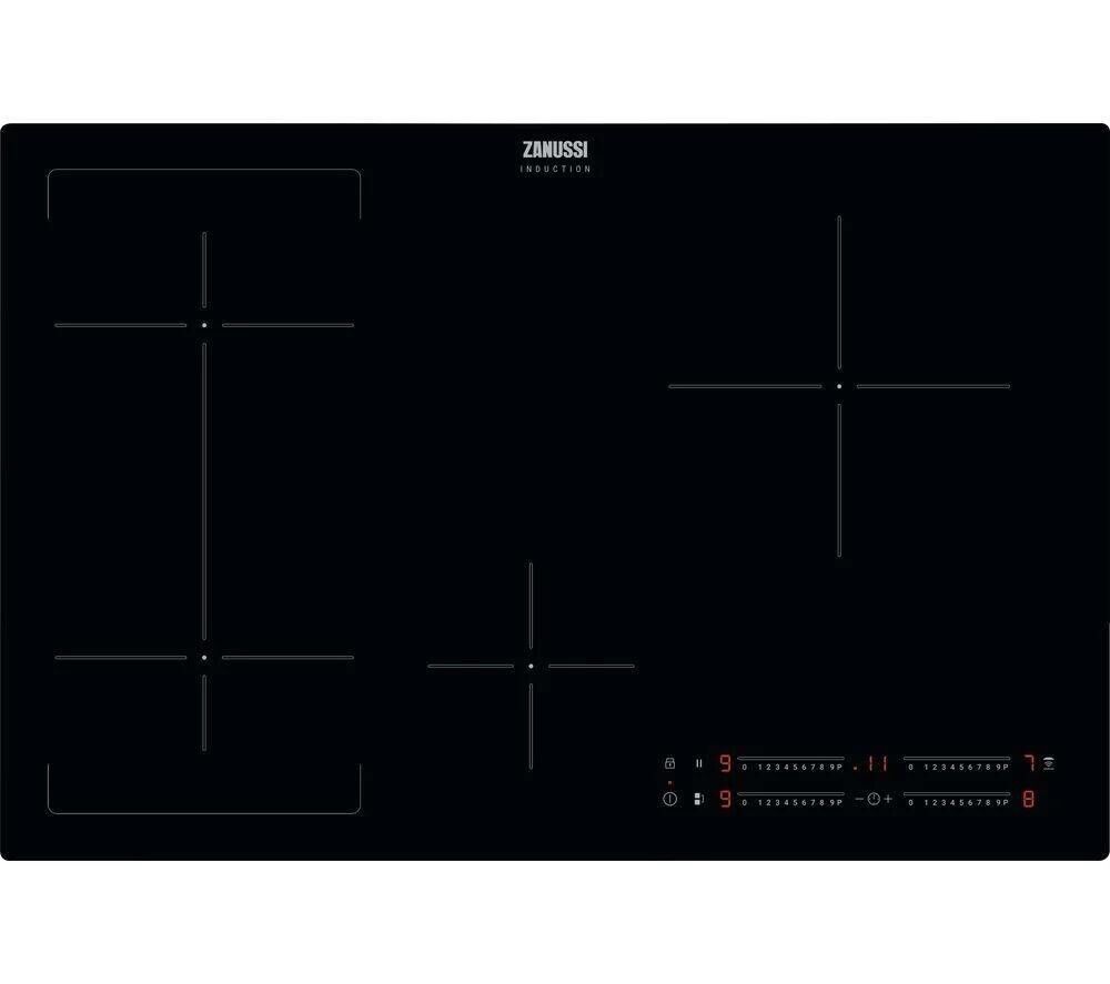 Zanussi ZIFN844K (83) 78cm 4-Zone Induction Hob in Black with Hob2Hood Control - (Tatty Box) - HW182676