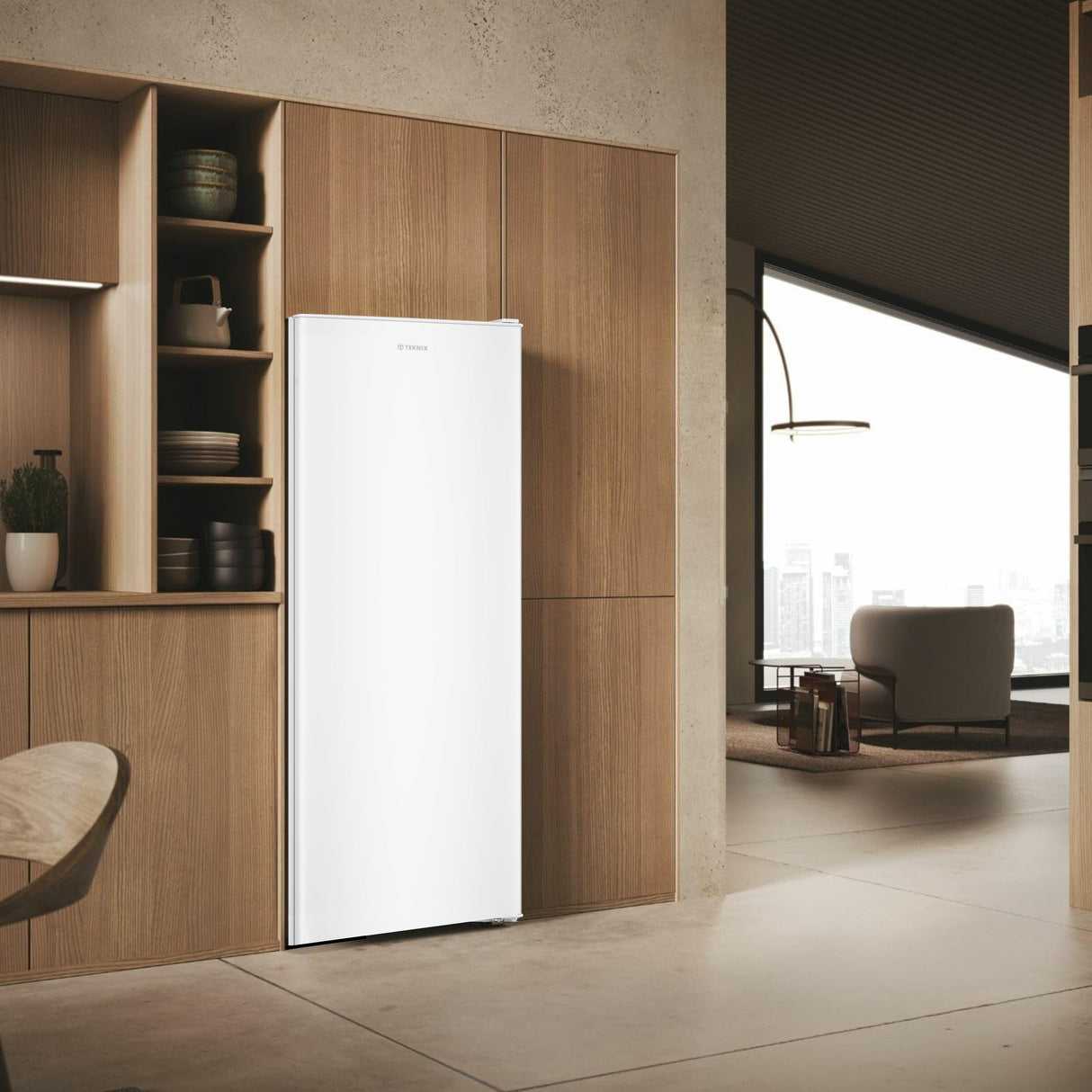 Teknix TSFG1385W 161 Litre Single Door Freezer in White - E Rated - POHW0094 **Suitable for Garage Use  (-15°C)**