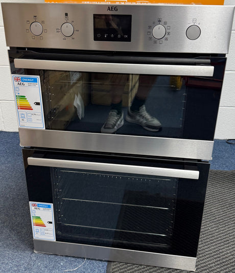 AEG 6000 Series DCB535060M (29) Double Built In Oven in Stainless Steel - A/A Rated - (Ex Display) - HW182729