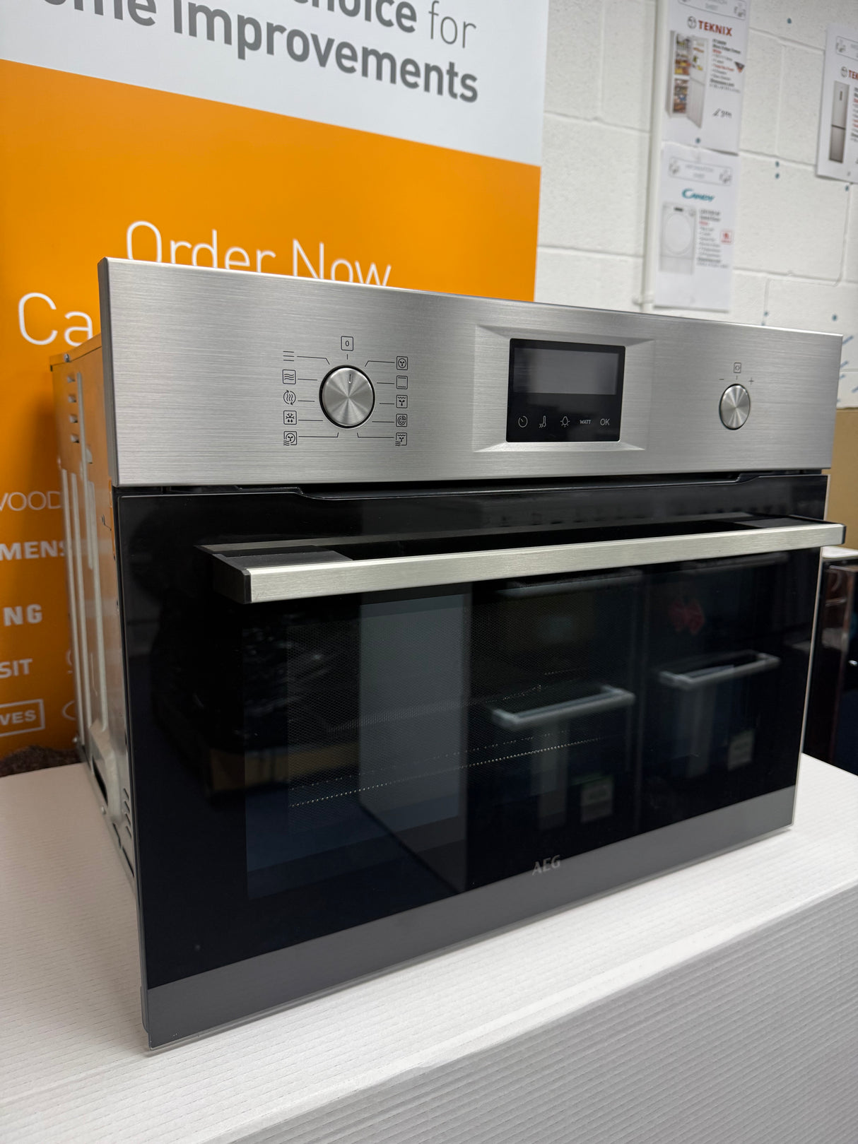 AEG OK6NK40M (58)6000 Built-in CombiQuick® Microwave with Oven in Stainless Steel - (Ex Display) - HW182458
