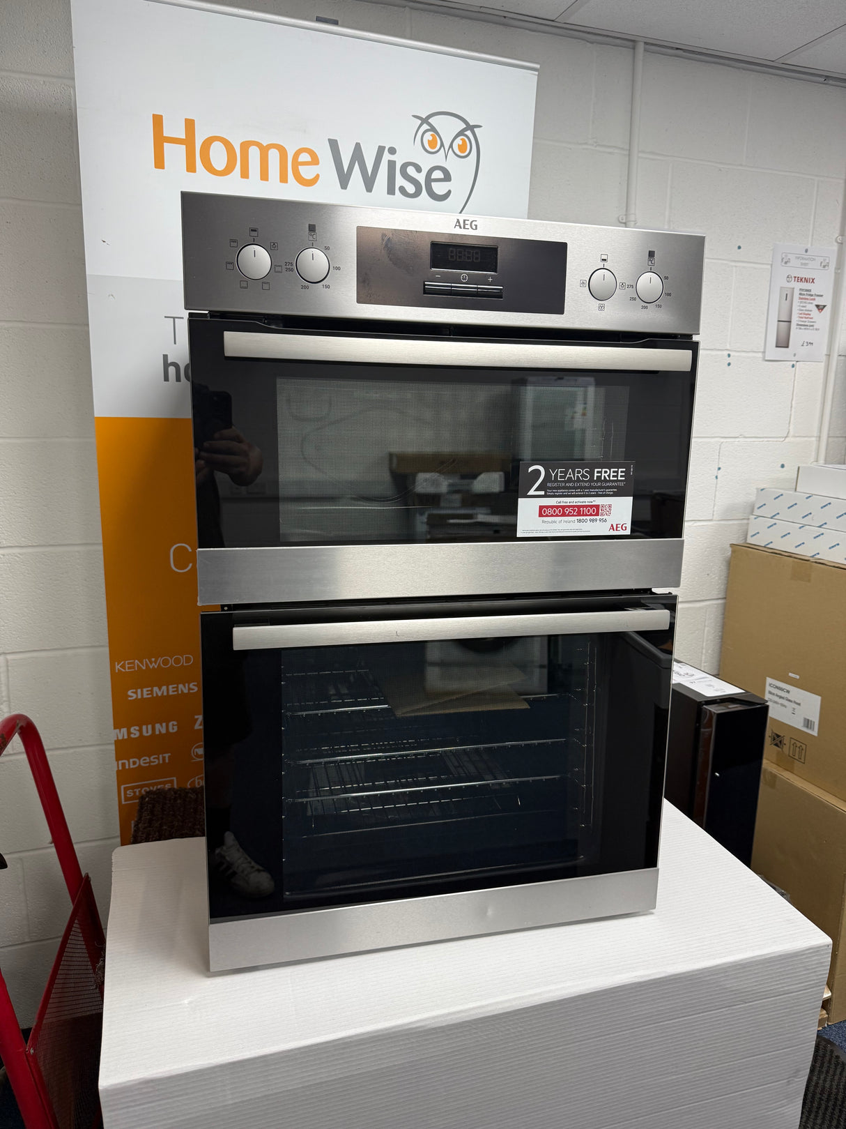 AEG 6000 DEB331010M (57) SurroundCook Clean Enamel Electric Double Built In Oven in Stainless Steel - A/A Rated - (BLEMISHED ) - HW182457