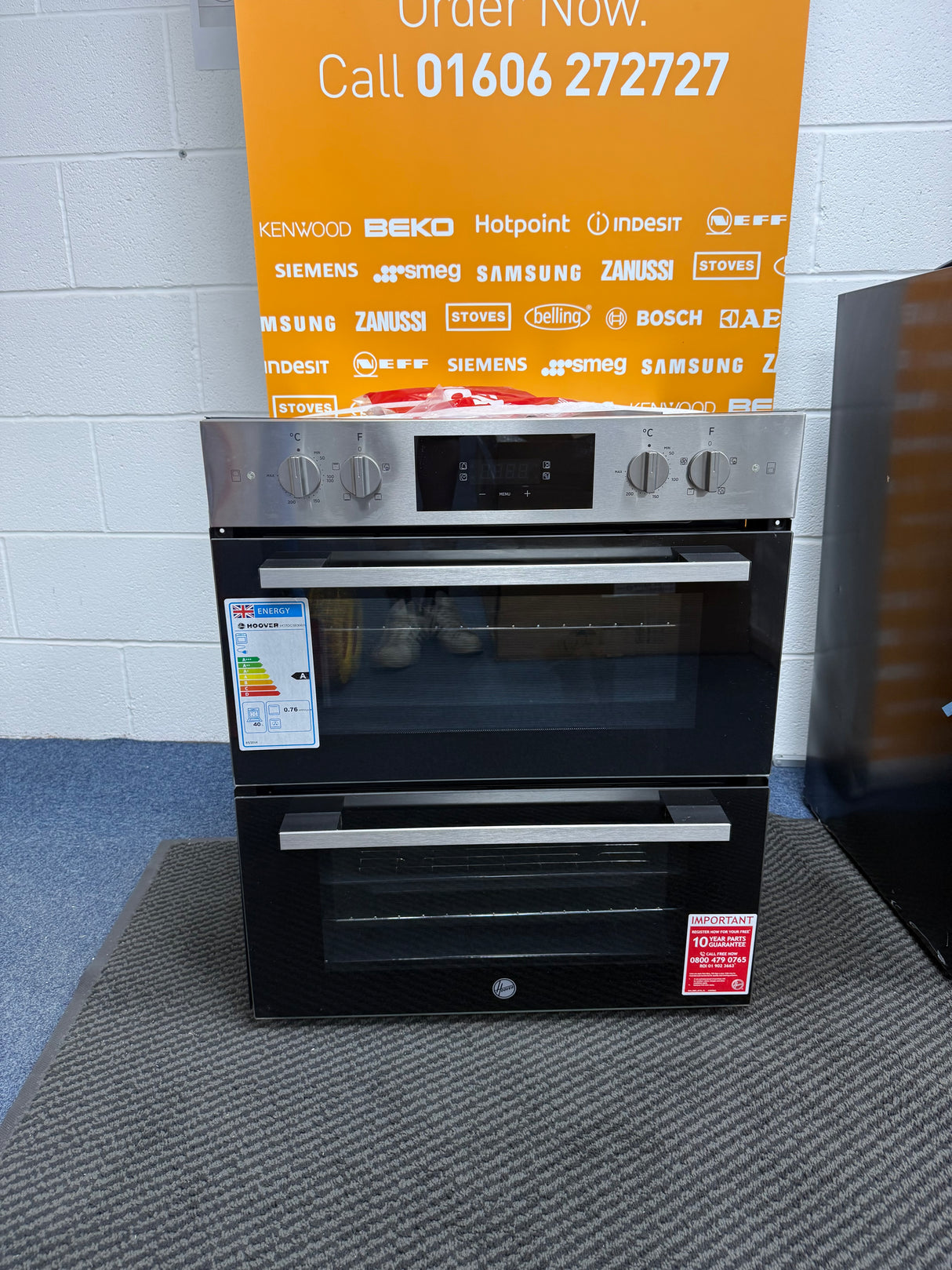 Hoover HO7DC3B308IN (51) Electric Built-under Double Oven in Stainless Steel & Black - A/A Rated -Ex display HW182351