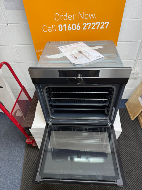 AEG BPK842720M (20) Built-in Electric Single Oven with Pyrolytic Self Cleaning in Stainless Steel - A+ Rated - (Ex Display) - HW182120