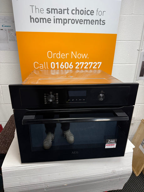AEG KMX365060B (14) Built-In Combination Microwave Oven in Black - (Ex Display) - HW182314