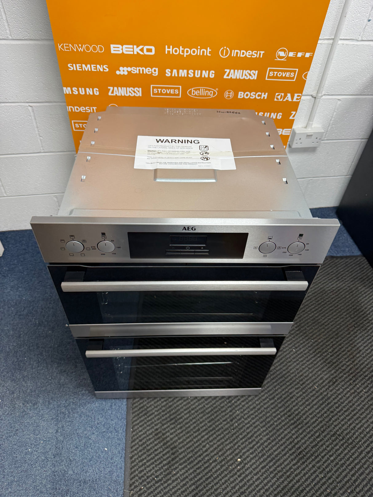 AEG 6000 DEB331010M (62) SurroundCook Clean Enamel Electric Double Built In Oven in Stainless Steel - A/A Rated - (Blemished ) - HW182662