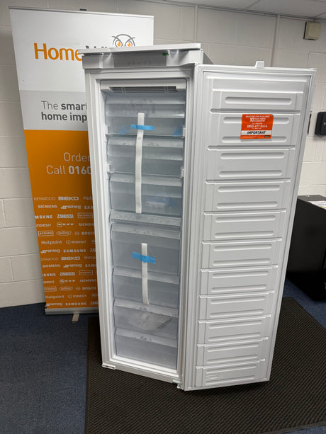 Hotpoint HTSD18F013H1 (06) 209 Litre Tall Built-In Freezer with No Frost - E Rated - (Graded Dented) - HW182606