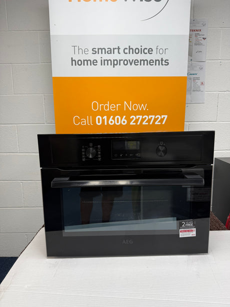AEG KMX365060B (92) Built-In Combination Microwave Oven in Black - (Ex Display) - HW182664
