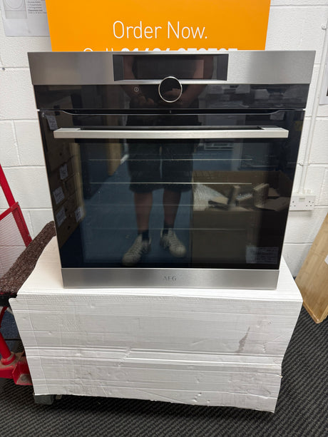 AEG BPK842720M (20) Built-in Electric Single Oven with Pyrolytic Self Cleaning in Stainless Steel - A+ Rated - (Ex Display) - HW182120