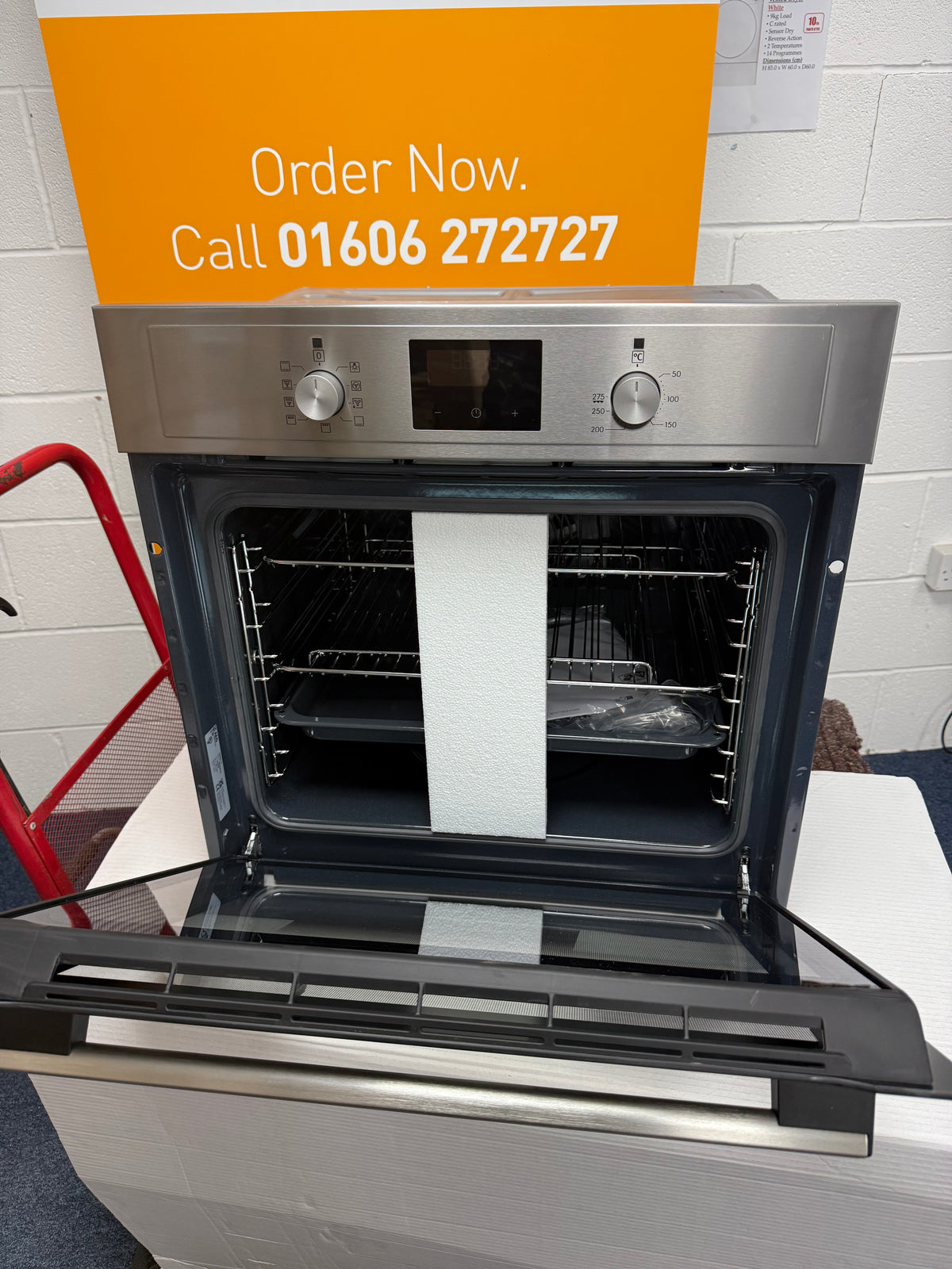 AEG BEX335011M (02) SurroundCook Built-in Electric Single Oven with Aqua Clean in Stainless Steel - A Rated - (Ex Display) - HW182710