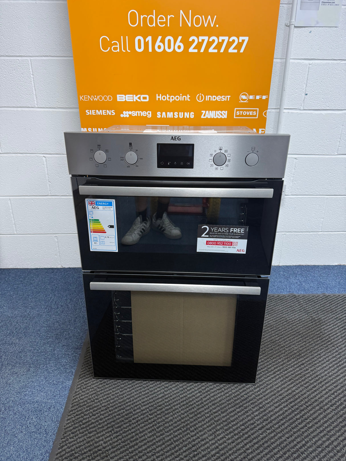 AEG 6000 Series DCB535060M (33) Double Built In Oven in Stainless Steel - A/A Rated - HW182533