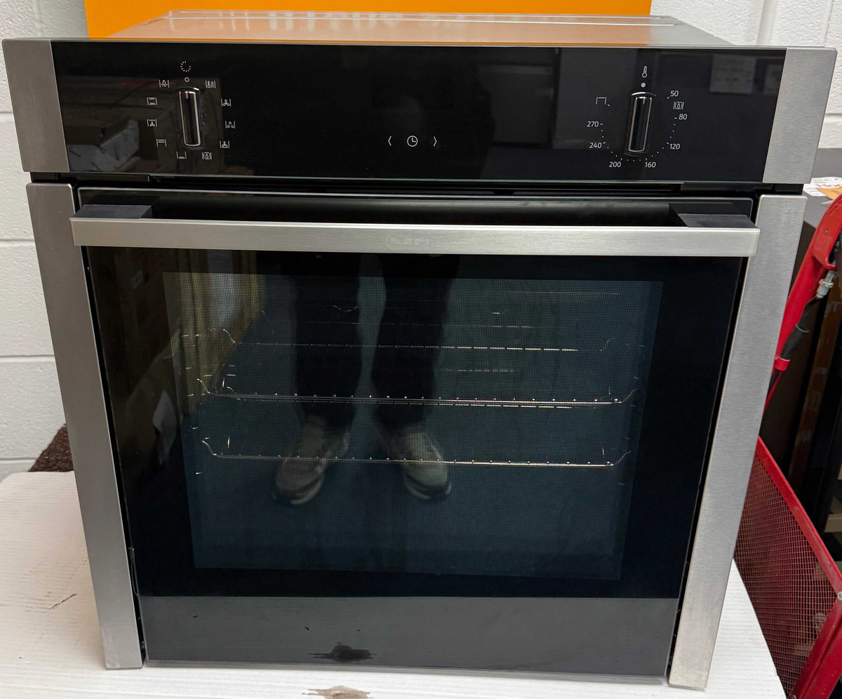 Neff N50 B3ACE4AN3B (65) Built in Slide & Hide Electric Single Oven in Stainless Steel - (Ex Display) - HW182865
