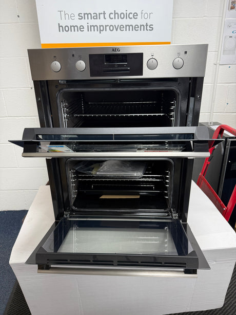 AEG 6000 Series DUB331110M (87) Built Under Electric Double Oven in Stainless Steel - A Rated - HW182499