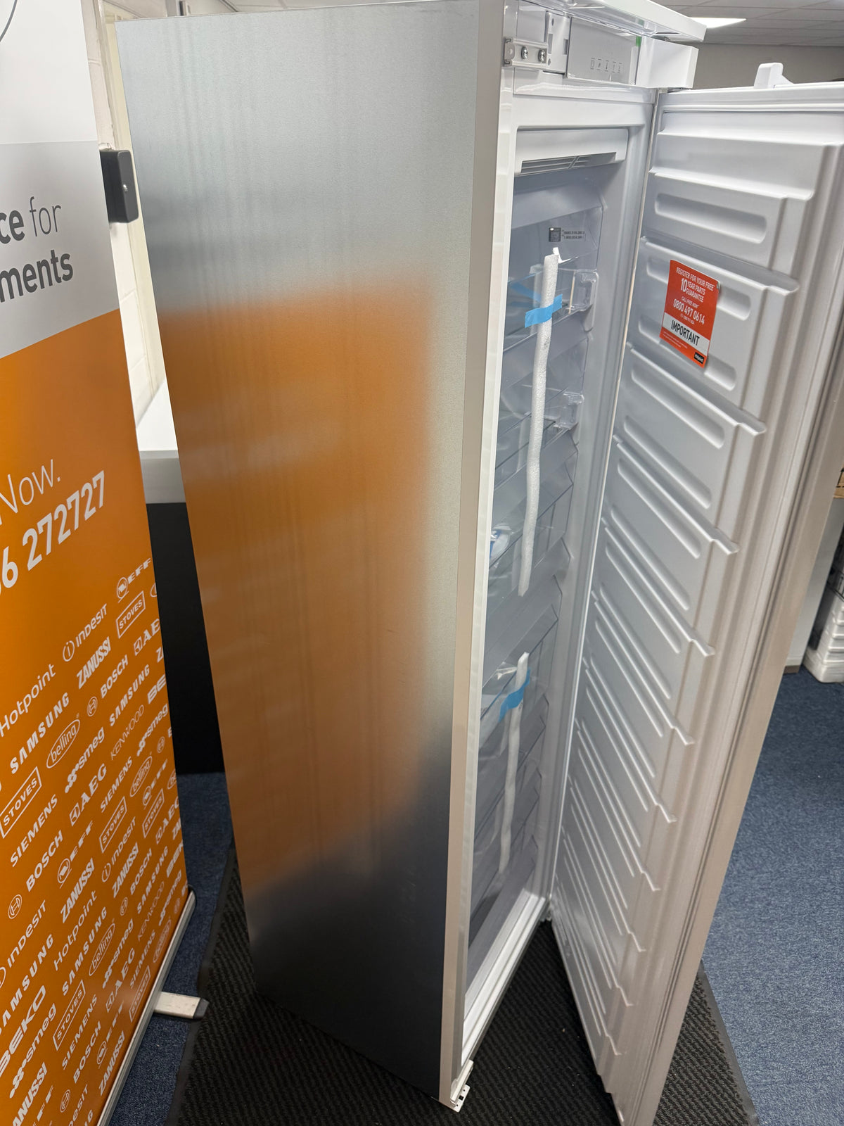 Hotpoint HTSD18F013H1 (37) 209 Litre Tall Built-In Freezer with No Frost - E Rated  - HW182837