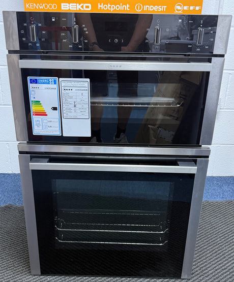 Neff N50 U1ACE2AN3B (14) Built-In Electric Double Oven in Stainless Steel - A Rated - (Ex Display) - HW182414