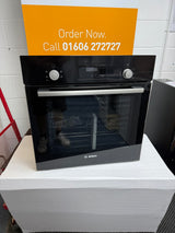 Bosch Series 2 HHF113BA0B (69) Built-In Electric Single Oven in Black with 13 Amp Plug - A Rated - (Ex Display) - HW182504