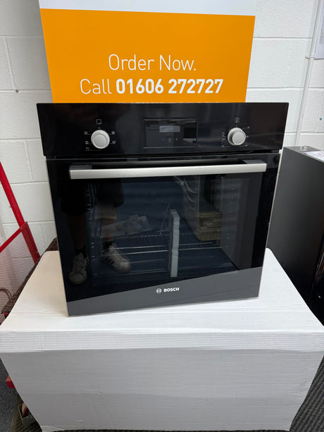 Bosch Series 2 HHF113BA0B (69) Built-In Electric Single Oven in Black with 13 Amp Plug - A Rated - (Ex Display) - HW182504