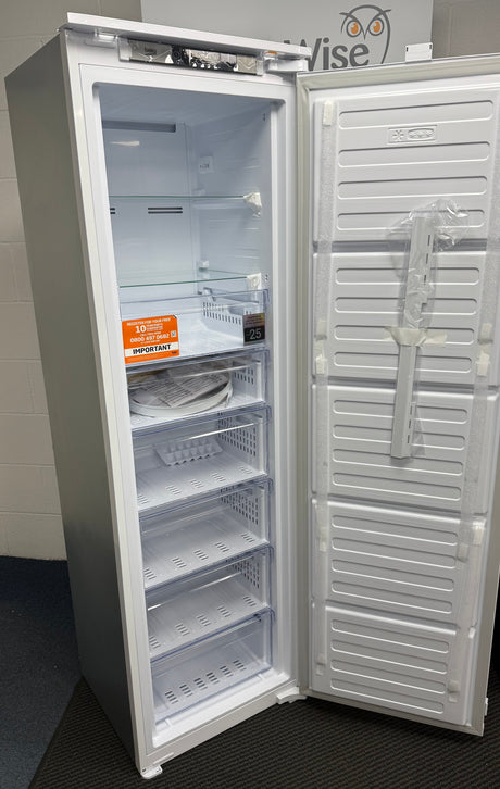Beko BFFD4577 (00) 178cm Integrated Frost Free 220L Tall Upright Freezer with Sliding Hinge - E Rated - (Graded Dented) - HW182500