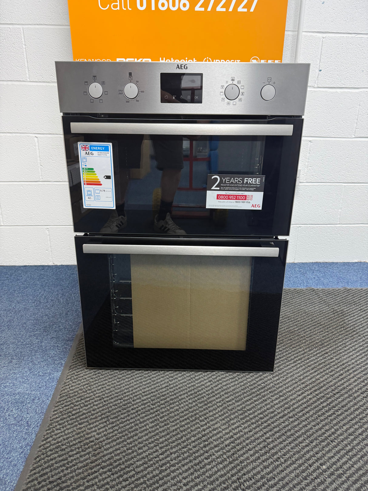 AEG 6000 Series DCB535060M (33) Double Built In Oven in Stainless Steel - A/A Rated - HW182533