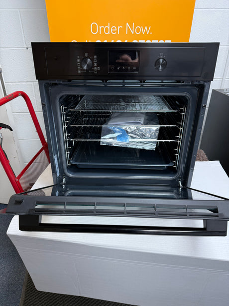 AEG 3000 BEX535A61B (45) AirFry Aqua Clean Enamel Built In Electric Single Oven in Stainless Steel - A+ Rated - (Graded) - HW182445