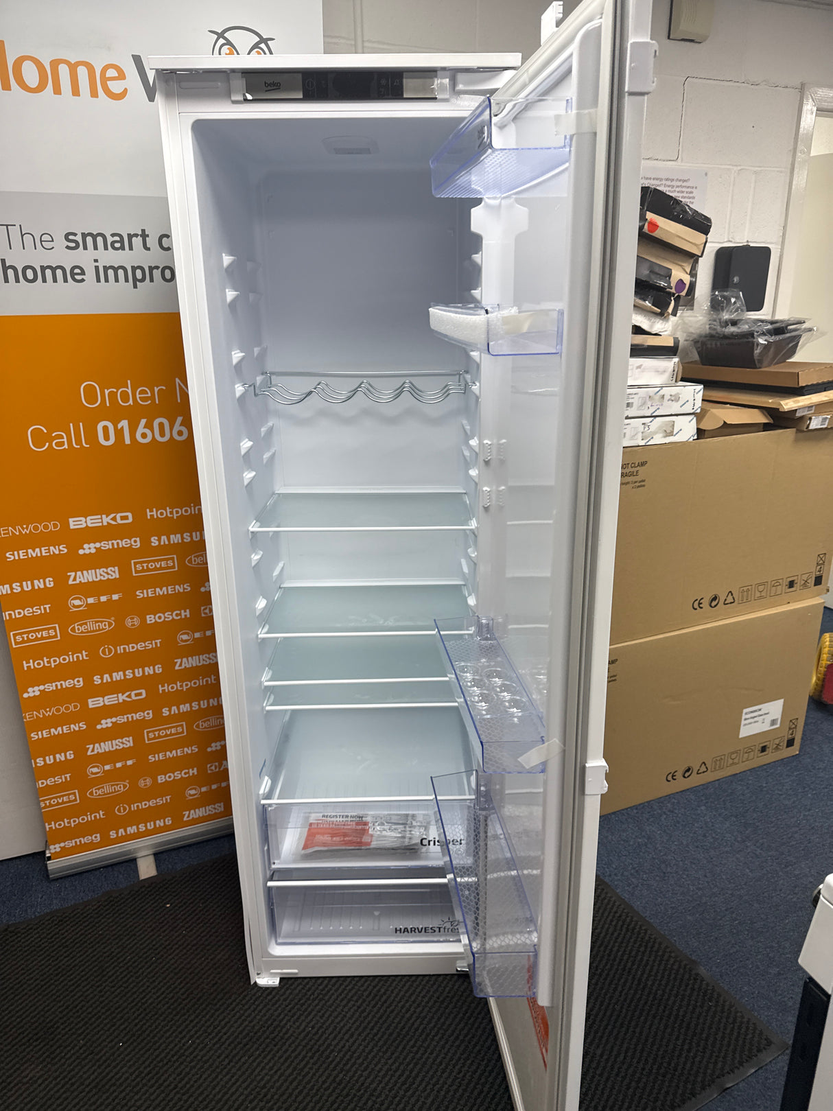 Beko BLSD4V577 (72) Built In HarvestFresh™ Tall Larder Fridge - 309 Litres - E Rated - (Ex Display) - HW182472