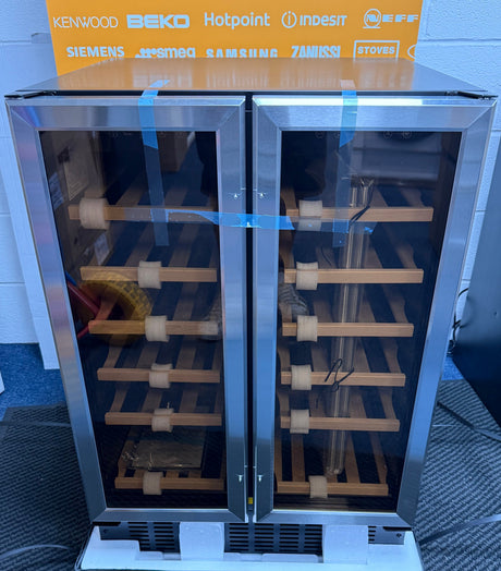 Viceroy WRWC60DDSSED Double Door 60cm Wine Cooler Fridge in Stainless Steel - (New Stock) - HW182476