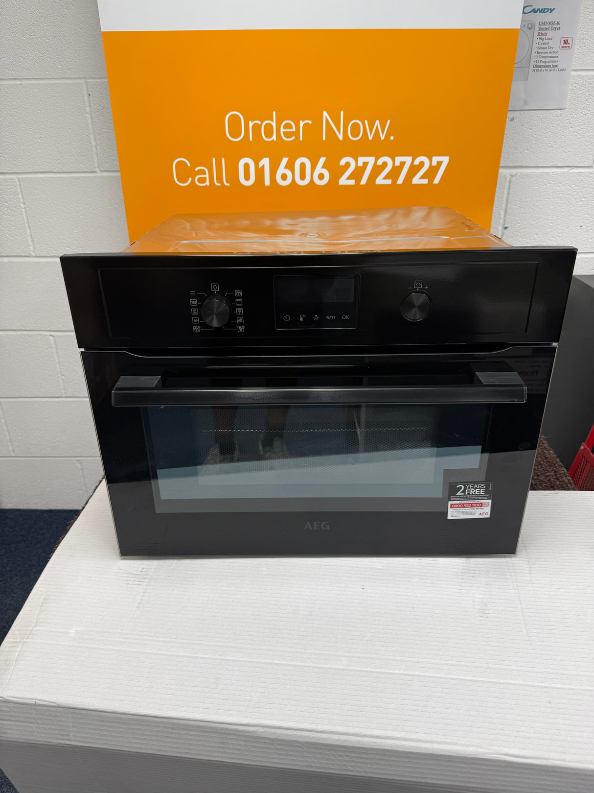 AEG KMX365060B (92) Built-In Combination Microwave Oven in Black - (Ex Display) - HW182664