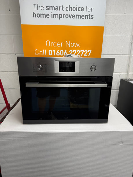 AEG OK6NK40M (58)6000 Built-in CombiQuick® Microwave with Oven in Stainless Steel - (Ex Display) - HW182458