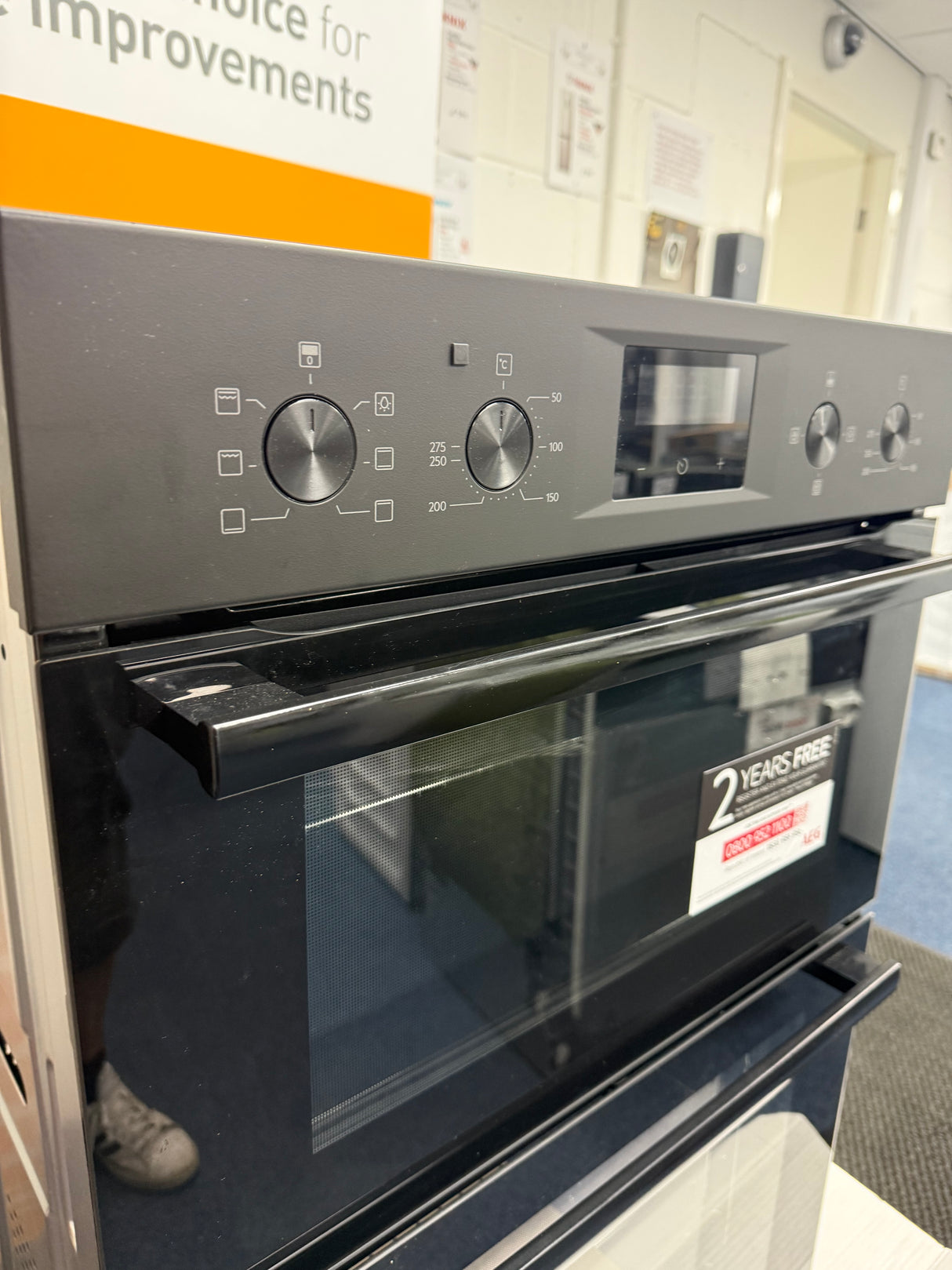 AEG 6000 OU5NP20B (42) SurroundCook Clean Enamel Built-in Double Oven with Matt Black Control Panel - A/A Rated - (Ex Display blemished) - HW182663