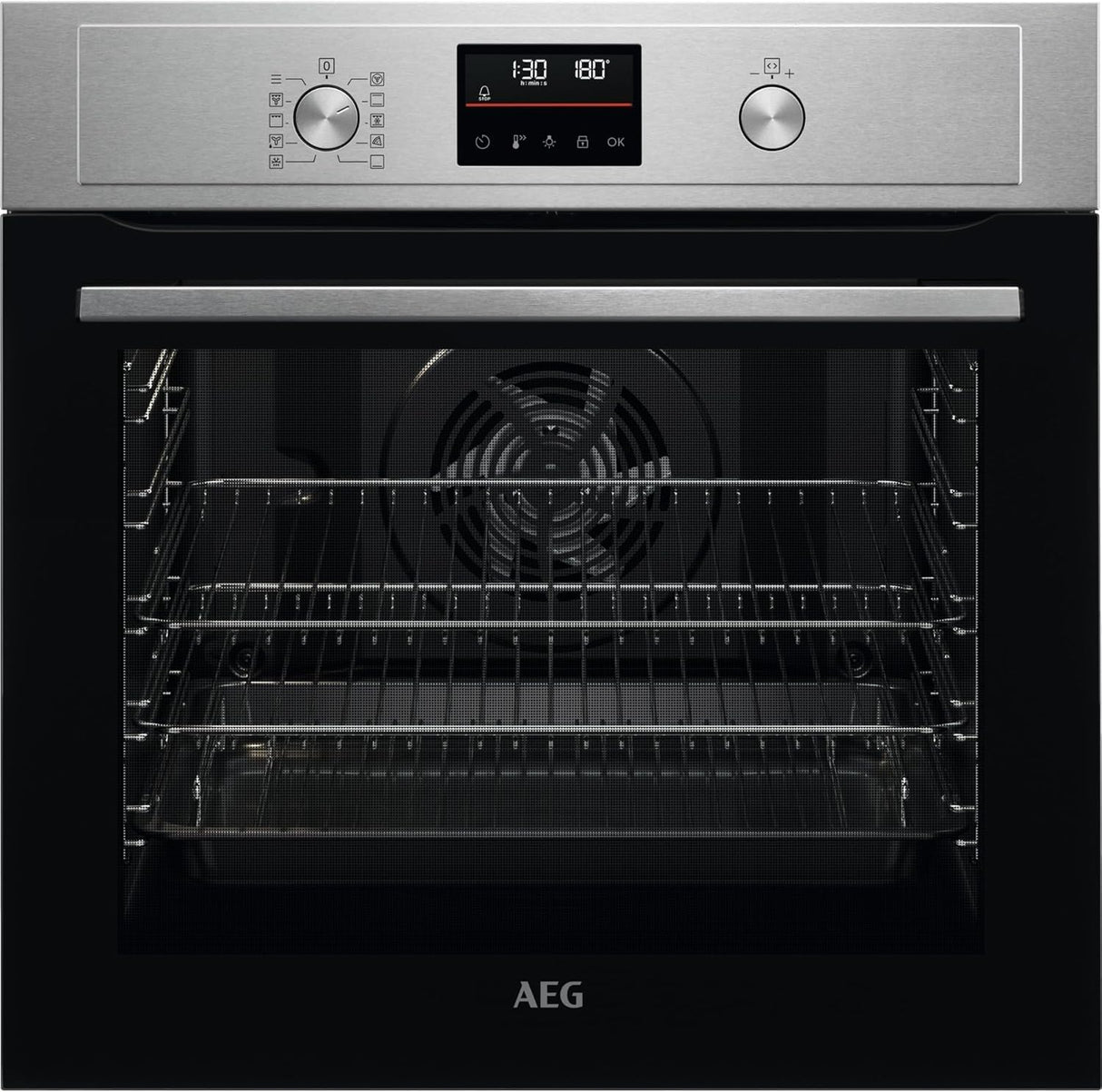 AEG 3000 Series BPX535061M (40) Built-in Electric Single Oven with Pyrolytic Self Cleaning in Stainless Steel - A+ Rated - (Graded) - HW181840