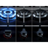 AEG HKB95450NB (59) 5 Burner 88cm Gas on Glass Hob with Cast Iron Pan Supports - (Tatty Packaging) - HW182859