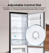 Hisense RB327N4WBE 55cm Wide 182.5cm Tall Fridge Freezer in Black