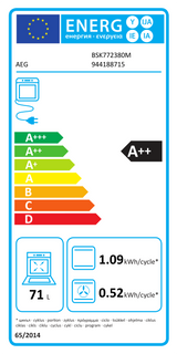 AEG 7000 BSK772380M SteamCrisp Built-In Single Oven with Pyrolytic Self Cleaning in Stainless Steel - A+ Rated (Blemished) - HW181820