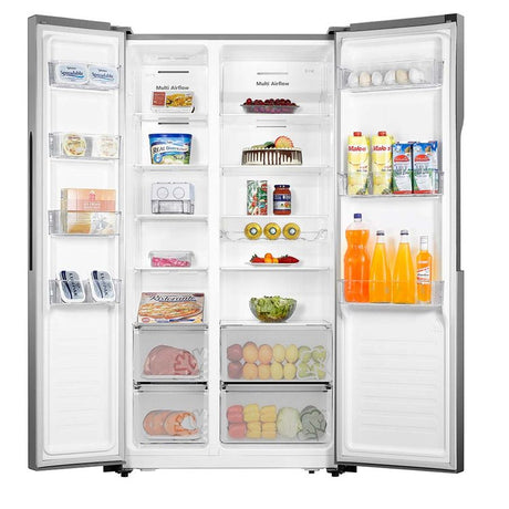 Teknix Side by Side American style Fridge Freezer in Inox Stainless Silver THSBS1791PX